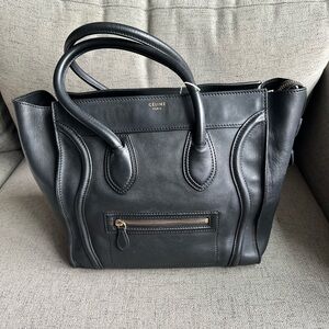 Celine Black Mini Luggage Tote